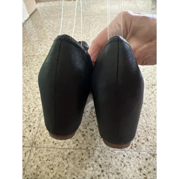 Jeffrey Campbell Brown/Black Leather Mary Jane Size 6.5 Women's Wedge Heel Tie - Picture 5 of 11